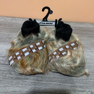 Disney Star Wars Chewbacca Slippers  Kids Size Small 5-6 Color Brown NEW!
